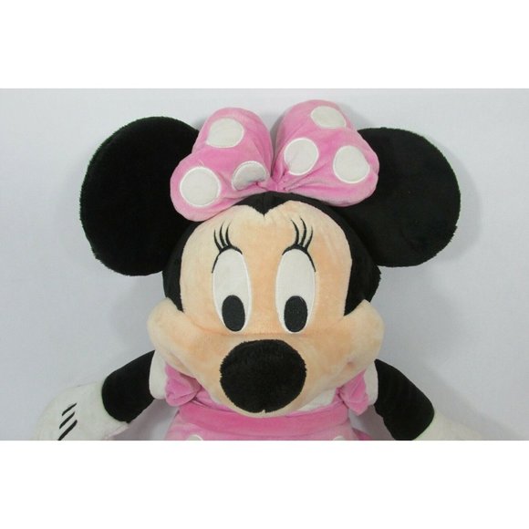 MINNIE MOUSE 28" HUGE Disney StoreCharacter Plush Stuffed Toy Pink Dress - Picture 2 of 12